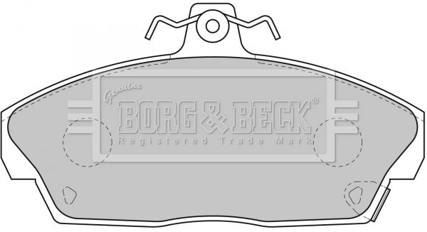 BORG & BECK stabdžių trinkelių rinkinys, diskinis stabdys BBP1559